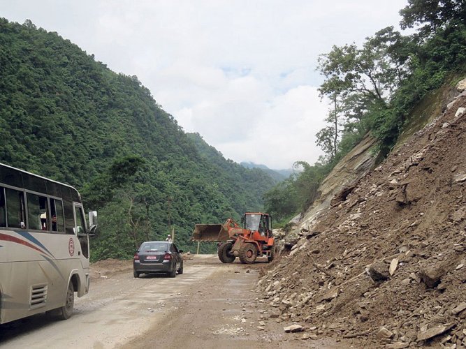 Mid-hill Highway makes 64 percent progress in one and half decade