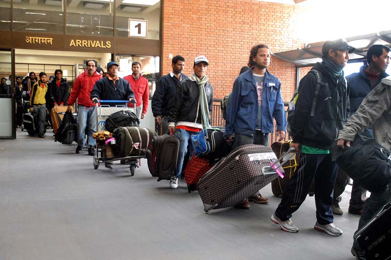 Nepalis travelling abroad for employment down by 55 percent