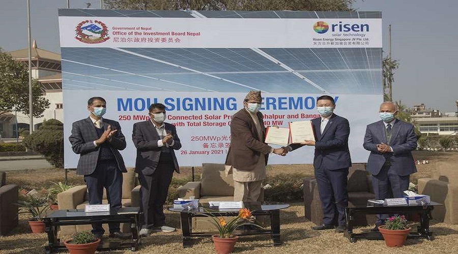 IBN signs MoU with Singapore-based firm for Study of Biggest Solar Project in Nepal