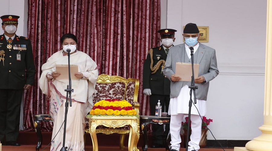 Prime Minister KP Oli takes oath of Office and Secrecy