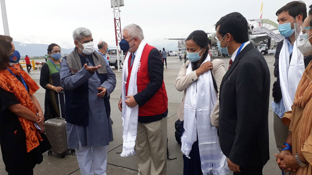 Chartered flight from Spain lands in Kathmandu with essential medical supplies