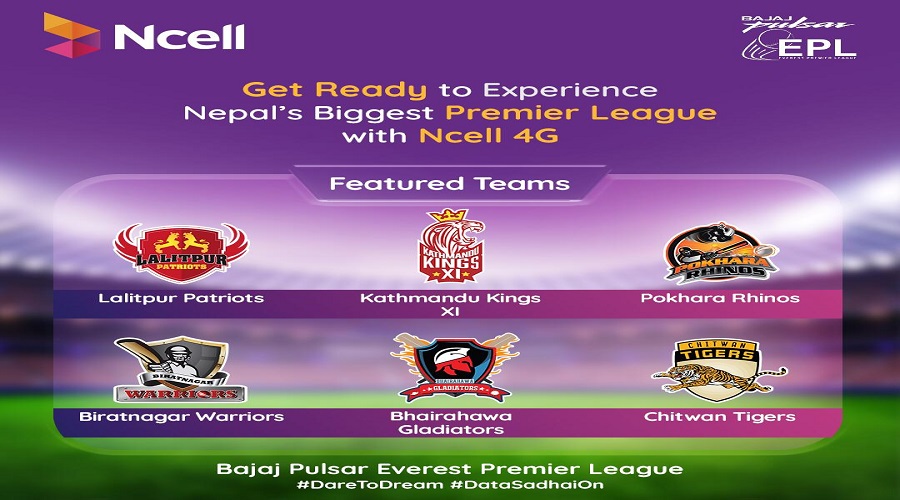 Bajaj Pulsar Everest Premier League connected by Ncell