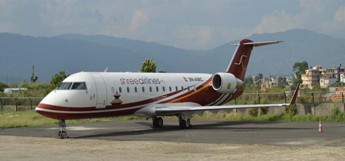 Shree Airlines aircraft to Dhangadi makes emergency landing at TIA after engine failure