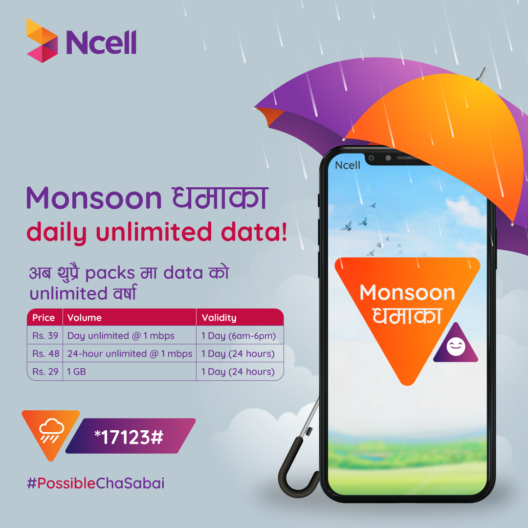 Ncell brings unlimited data and attractive all-net voice + SMS bundle packs