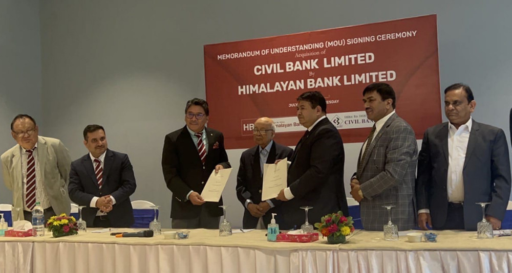 Himalayan Bank to acquire Civil Bank Limited at 100:81 swap ratio