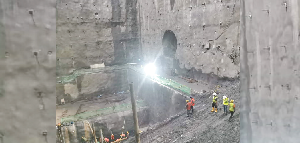 Digging tunnel of powerhouse of Tanahun Hydropower completes