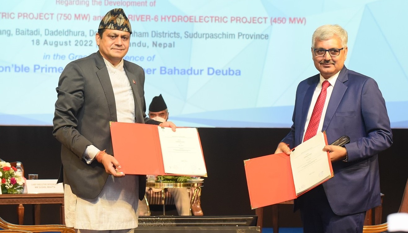 Nepal-India sign MoU to develop much hyped 1200MW hydropower projects in Nepal