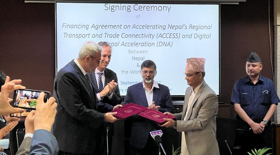 Nepal, World Bank sign agreements for $415 million for building infrastructure for digital development & regional transport