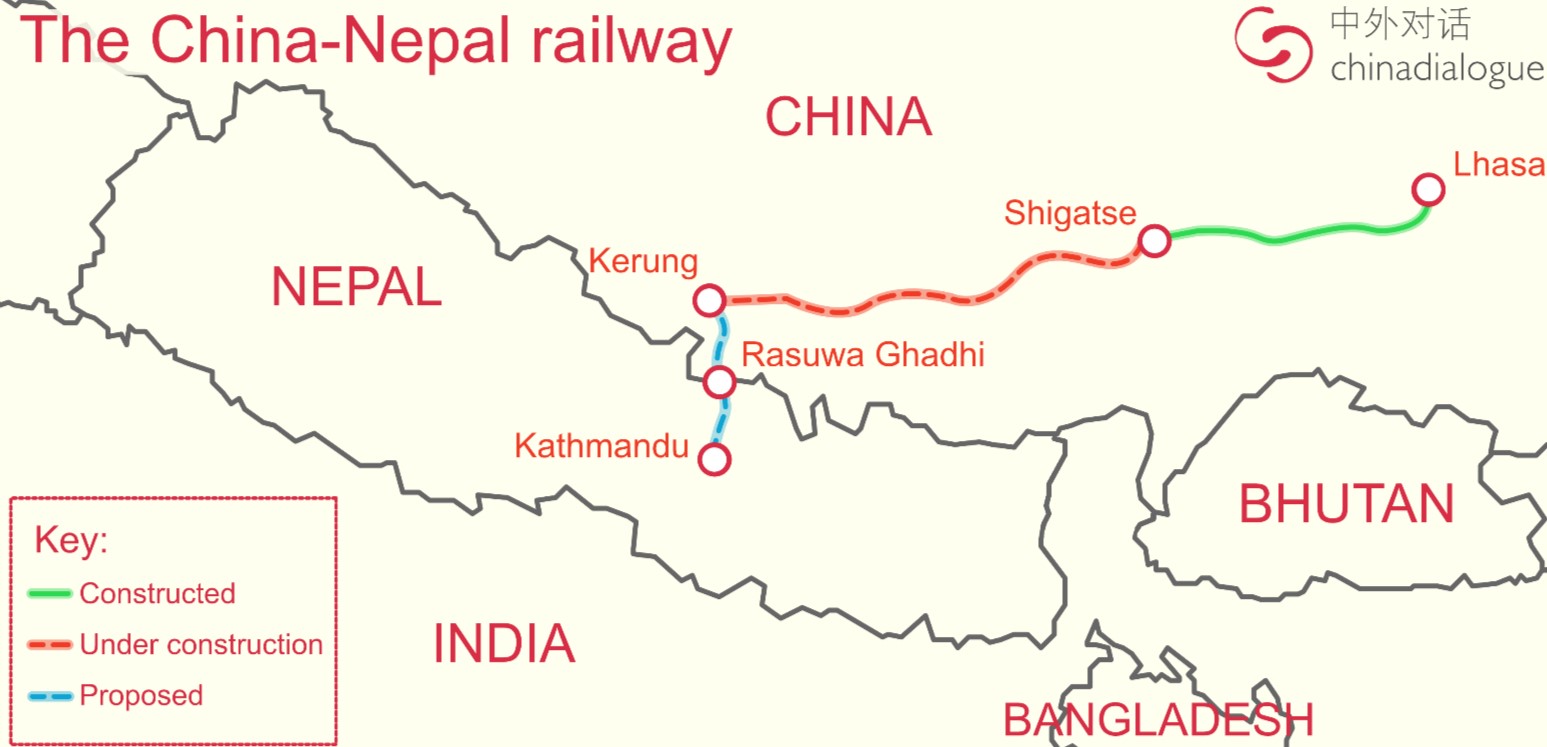 Chinese technical team visited the location to examine the cross-border railway