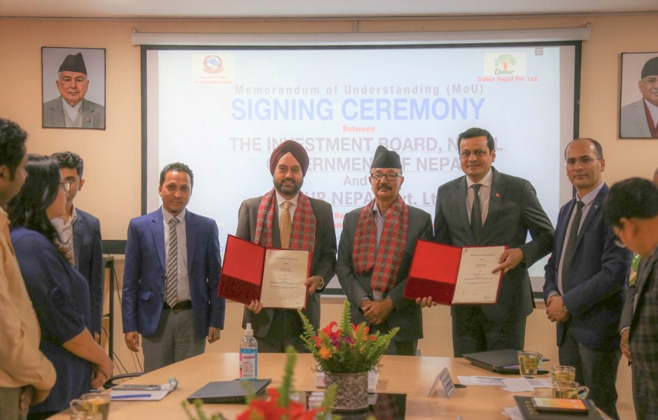 IBN, Dabur Nepal sign a contract allowing for an additional Rs. 9.68 bn in investment