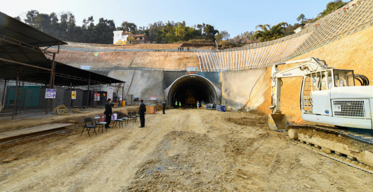 Nagdhunga-Naubise main tunnel breaks through, traffic operational expected in a year