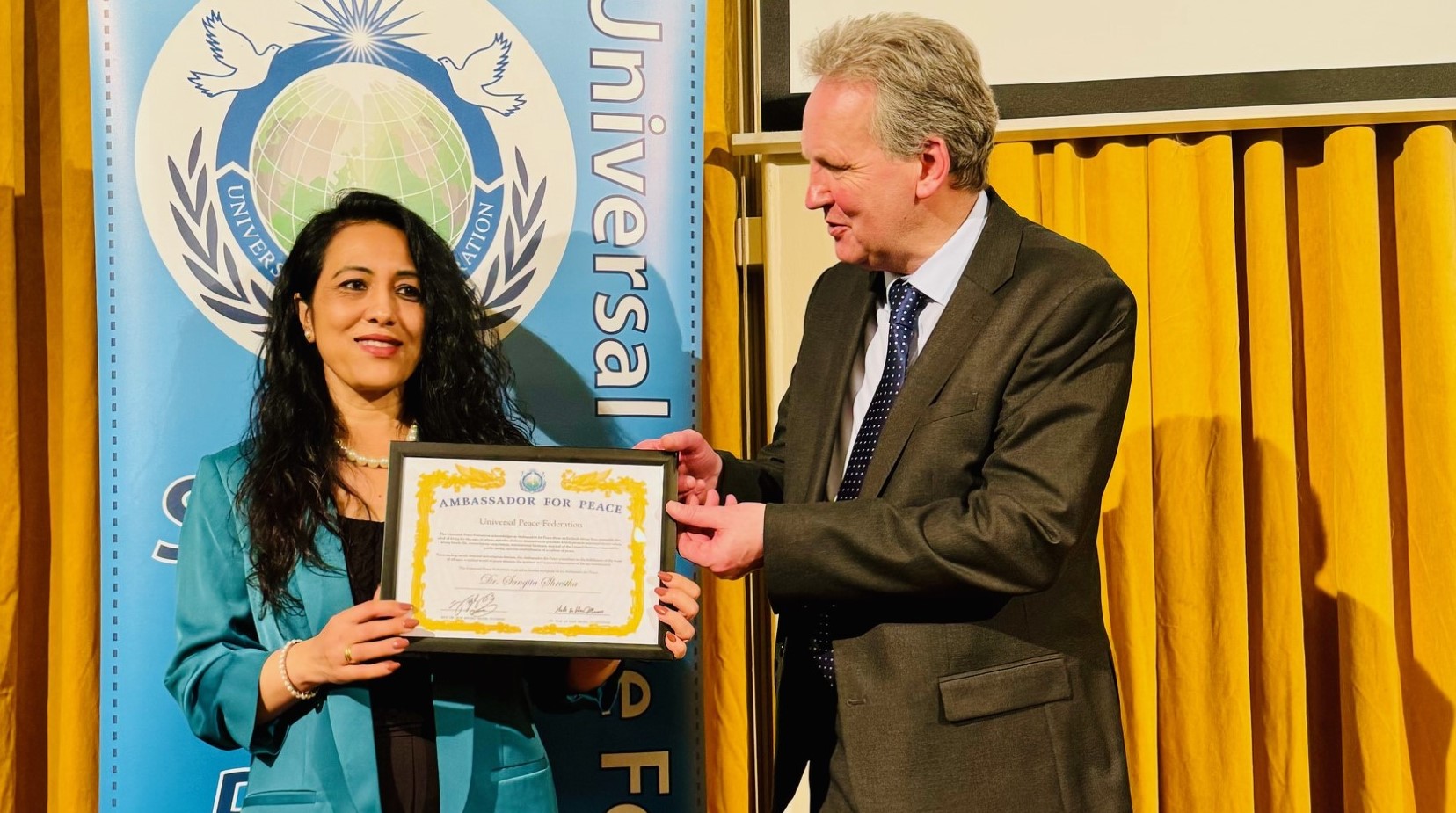 Feed the Minds campaigner Sangita Shrestha awarded for advocacy of women’s rights