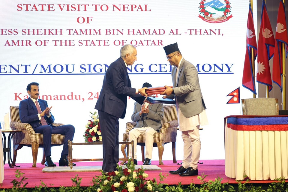 Nepal and Qatar ink multiple agreements strengthening bilateral ties