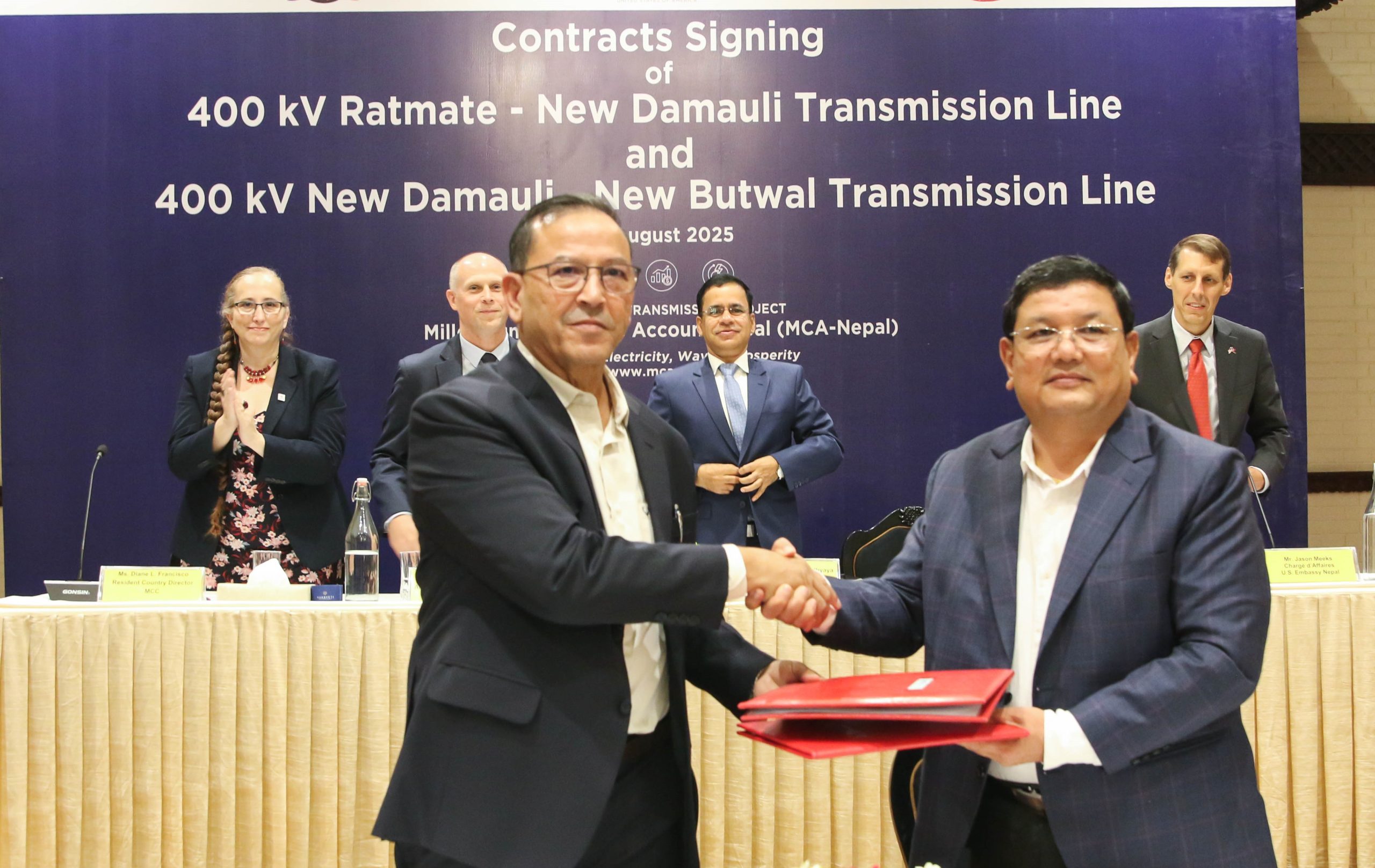 MCA-Nepal re-energized as $154 million power transmission line contracts signed