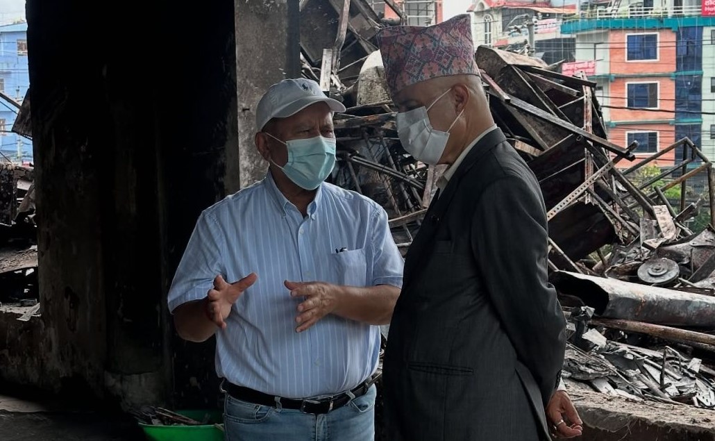Finance Minister boosts private sector confidence, Assures support during visits Bhatbhateni Store and damaged auto showrooms
