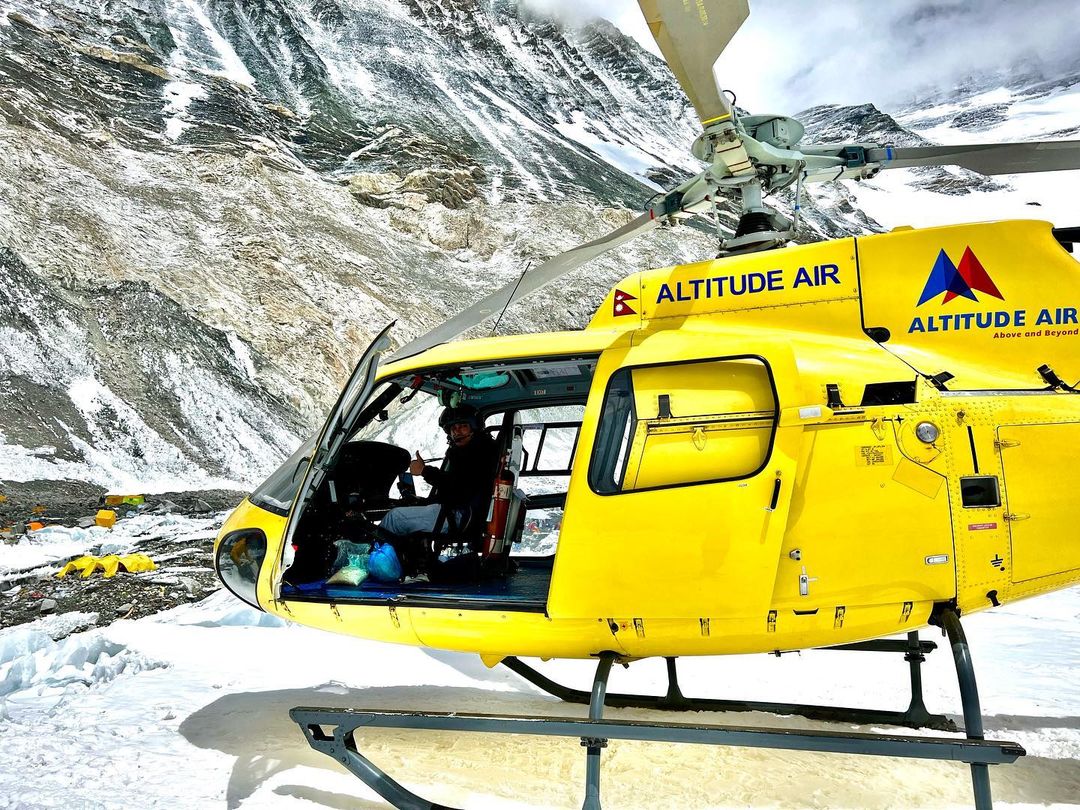 Rescue helicopter crashes in Lobuche during Everest Region operation — No human casualties reported