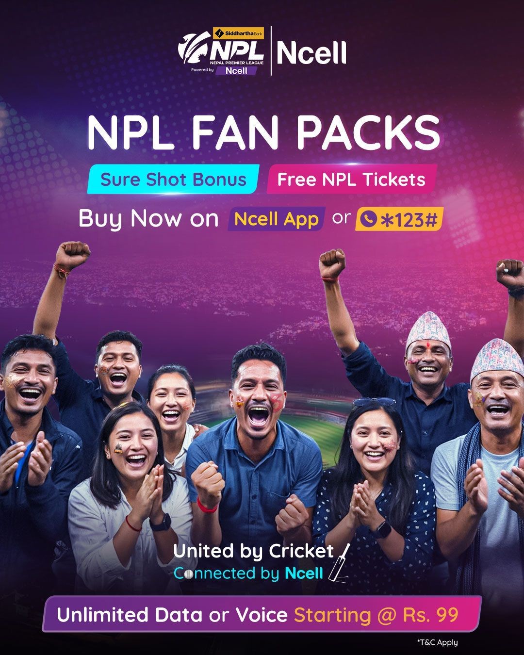 Ncell brings attractive NPL Fan Packs, ensuring free resources