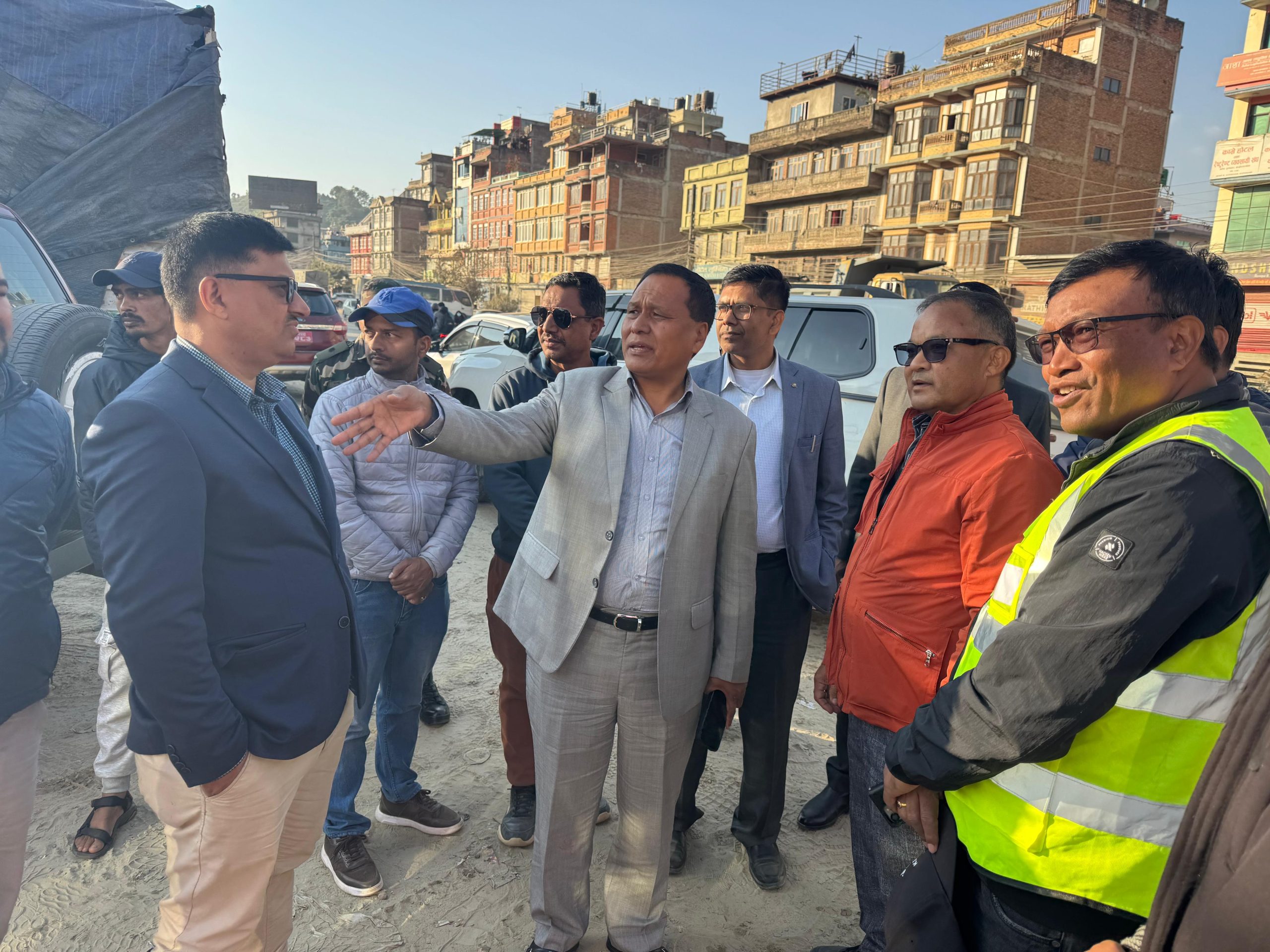 Minister Ghising orders faster work as weather favors construction