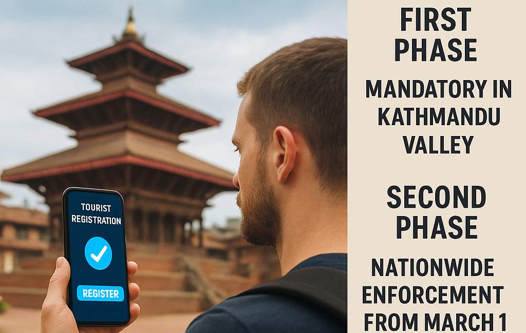 Nepal to enforce online tracking of foreign tourists from January 1