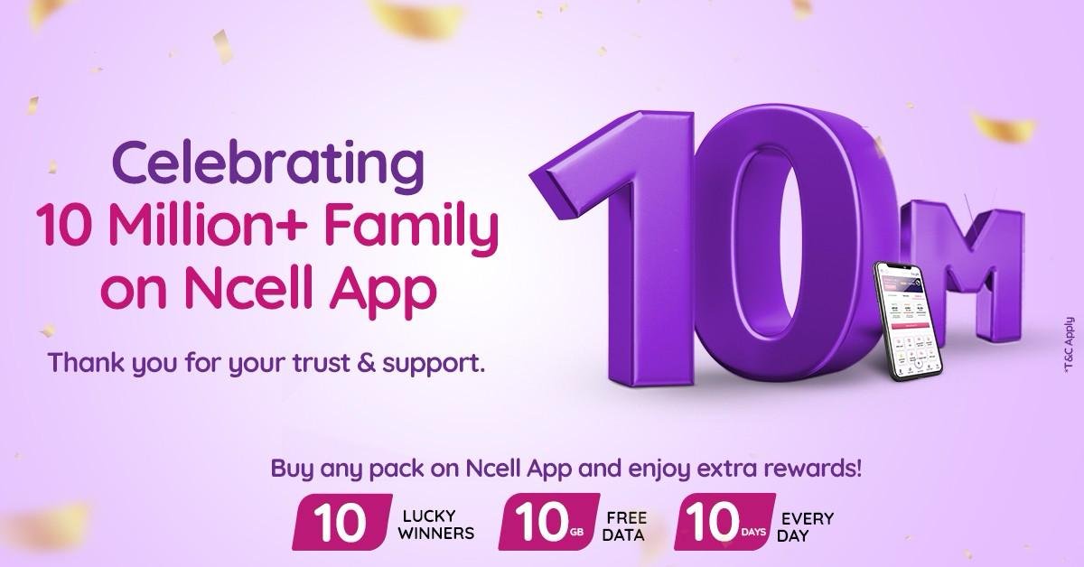 Ncell App marks 10 million downloads milestone