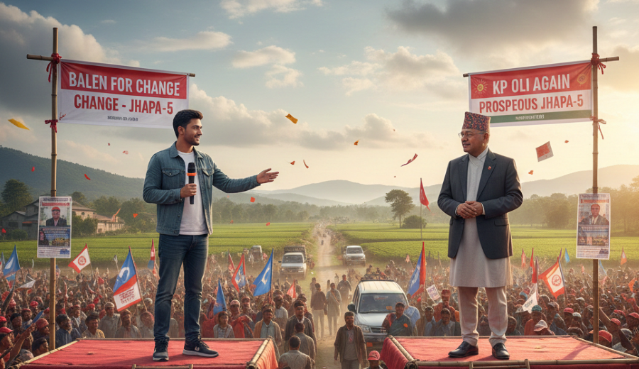 KP Oli vs Balen Shah in Jhapa-5—A High-Stakes Electoral Battle Redefining Nepal’s Political Future