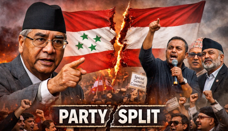 Nepali Congress splits as Deuba refuses to step down amid leadership conflict