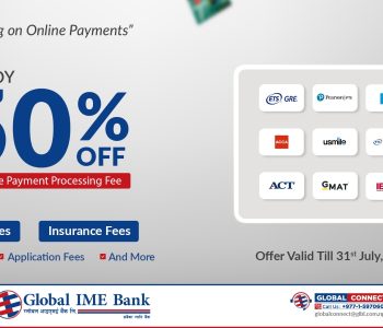 Global IME Bank announces 50% service fee discount on international online payments for students