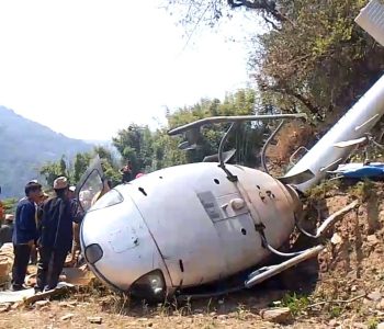 Helicopter Crash in Khotang: Air Dynasty aircraft carrying human remains crashes during landing