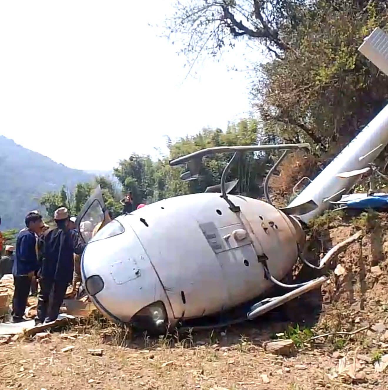 Helicopter Crash in Khotang: Air Dynasty aircraft carrying human remains crashes during landing