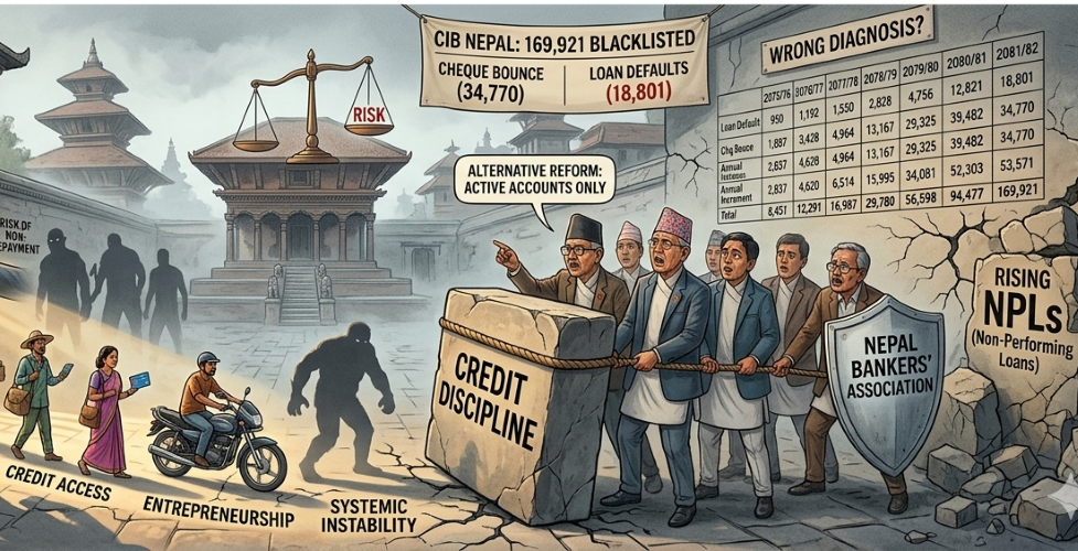 Nepal bankers alarmed as central bank moves to relax blacklisting rules, Warn of rising loan default risks