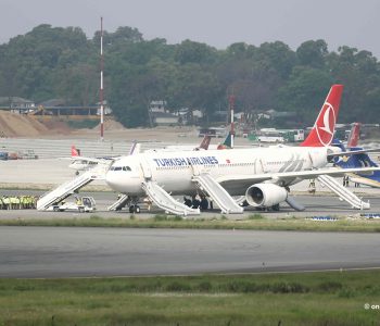 Turkish Airlines Aircraft catches fire during landing at TIA