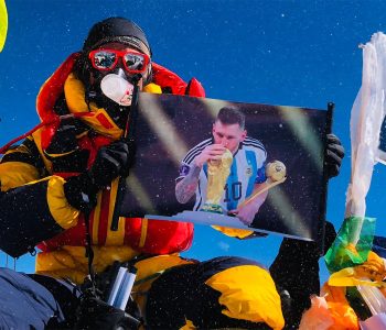 Kidney transplant survivor carries Lionel Messi’s photo to Mount Everest summit, Hopes to gift It to Football legend