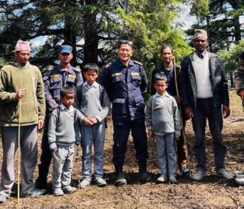 Three missing children rescued safely in Jumla after two nights shelter under Ncell tower