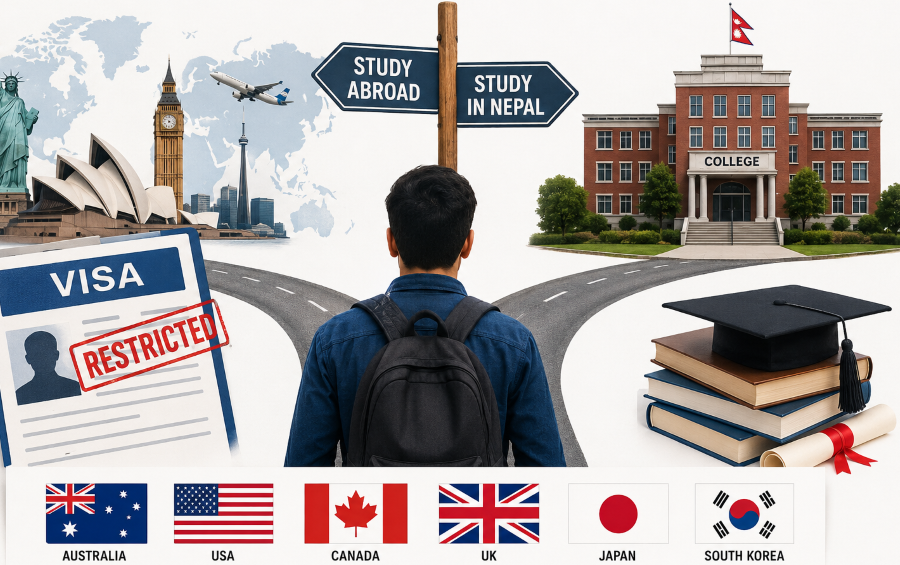abroad study decline