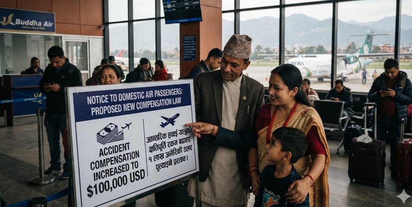 Airlines compensation accident nepal