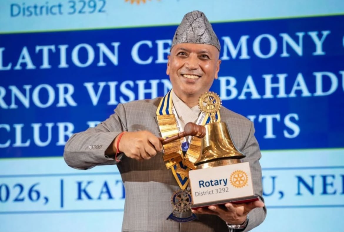 Bishnu Bahadur Karki assumes office as Rotary District Governor for Nepal and Bhutan