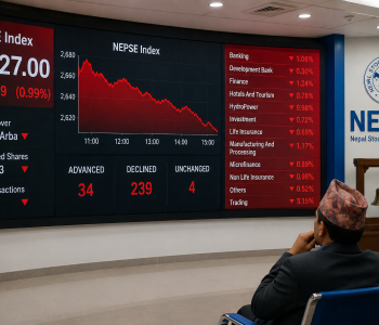NEPSE Falls 26.29 Points as All Market Indicators Decline, Index Settles at 2,627